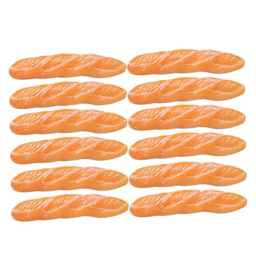 SUPVOX 15 Stück Teiliges Mini Baguette Kunstbrot Miniatur Deko für Puppenhaus Fotorequisiten Realistisch Künstliches Brot für Heimdekoration und Shopdisplay von Supvox