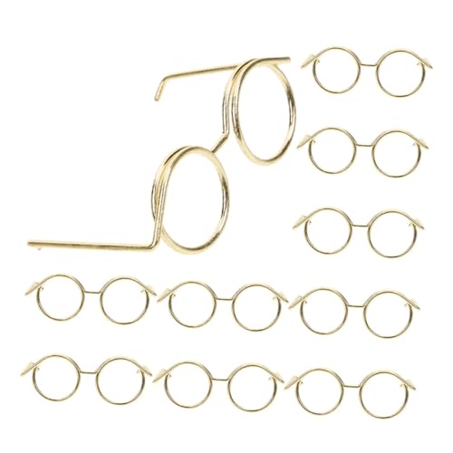 SUPVOX 15 Stück Teiliges Mini Puppenbrillen aus Metall Goldfarbene Runde Rahmen ohne Gläser Puppenkostüm Zubehör Modische Deko für Puppen und Bastelprojekte Geschenkidee SUPVOX 15 Stück Teiliges Mini Puppenbrillen aus Metall Goldfarbene Runde Rahmen ohne Gläser Puppenkostüm Zubehör Modische Deko für Puppen und Bastelprojekte Geschenkidee von Supvox