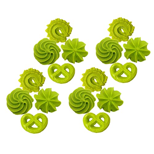 SUPVOX 16 Stück Cookie -modellspielzeug Künstlich Gefälscht Sortiert Lebensmitteldekor Mini Realistischer Speisekeks Dessert-simulationsmodell Falsche Cookie -Requisite PVC Grün von Supvox