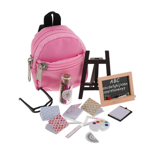 SUPVOX 16 Stück Rucksack Brille Tafel Lineal Schreibwaren für Puppenhaus Klassenzimmer Dekoration und Lernhilfe SUPVOX 16 Stück Rucksack Brille Tafel Lineal Schreibwaren für Puppenhaus Klassenzimmer Dekoration und Lernhilfe von Supvox