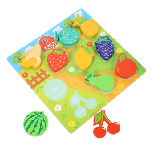 SUPVOX 1Satz Holz Puzzle Lernspielzeug für Kleinkinder Cartoon Puzzle für Jungen und Mädchen Bildungsspielzeug Kognitiven Fähigkeiten und Feinmotorik Sicher von Supvox