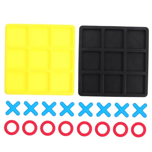 SUPVOX 2 Boxen Toe Spiel Tragbares Taktiles Strategiespiel in Schwarz und Gelb Kompakt und Leicht Fördert und Fingerfertigkeit für Familien Reisen und Partys von Supvox