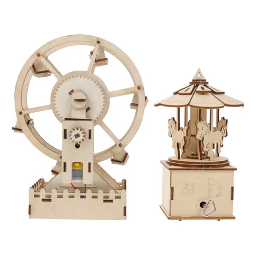 SUPVOX 2 Sätze Holzpuzzle Wissenschaftliches Mechanisches Jigsaw Lernspielzeug Ab Jahren Pädagogisch Fördernd Kreativ von Supvox