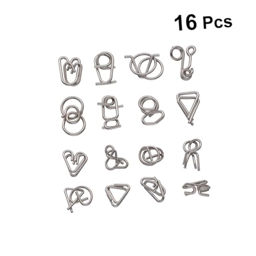 SUPVOX 2 Sätze Intelligentes Metall Knobelspiel mit Unzipping Wire Puzzle B C Muster Gehirn Puzzle für Erwachsene Iq Denkspiel zur Kreativen Denkens und Geduld von Supvox