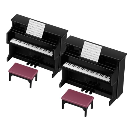 SUPVOX 2 Sätze Miniatur Klavier Set mit Hocker Puppenhaus Zubehör Realistisches Musikmodell für Kreative Miniatur Landschaften Langlebig und Leicht für Dekoration SUPVOX 2 Sätze Miniatur Klavier Set mit Hocker Puppenhaus Zubehör Realistisches Musikmodell für Kreative Miniatur Landschaften Langlebig und Leicht für Dekoration von Supvox