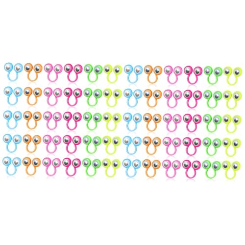 SUPVOX 2 Sätze Teiliges Große Augen Fingerpuppen Ringe Für Bewegliche Augäpfel Bunte Fingerspielzeuge Für Kreative Rollenspiele Partygeschenke Und 30 Stück * 2 von Supvox