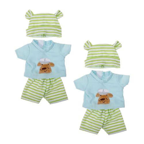 SUPVOX 2 Satz Puppenkleidung aus Baumwolle mit Gestreiftem Design und Hut Leichtes Tragbares Outfit für Puppen Spielhaus Garderobe zum Verkleiden und Kreativen Rollenspielen SUPVOX 2 Satz Puppenkleidung aus Baumwolle mit Gestreiftem Design und Hut Leichtes Tragbares Outfit für Puppen Spielhaus Garderobe zum Verkleiden und Kreativen Rollenspielen von Supvox