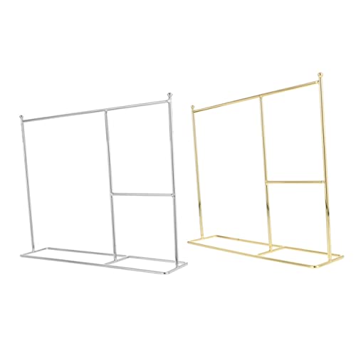 SUPVOX 2 Stck Metall Puppenkleiderständer Mini Kleidungsständer für Puppen Bjd Kleidungsaufbewahrung Display Regal in Gold Silber für Puppenhaus Deko und Ordnung SUPVOX 2 Stck Metall Puppenkleiderständer Mini Kleidungsständer für Puppen Bjd Kleidungsaufbewahrung Display Regal in Gold Silber für Puppenhaus Deko und Ordnung von Supvox