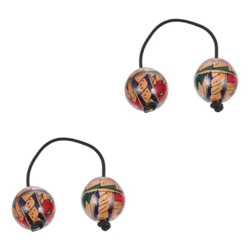 SUPVOX 2 Stck. Handbemalter Rhythmus Sandball Percussion Instrument Ergonomisch Glatt Poliert für Musiker und Rhythmusliebhaber von Supvox