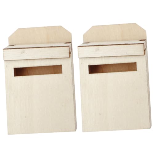 SUPVOX 2 Stück Briefkasten Modell Lustiges Garten Realistische für Puppenhaus Zubehör für Bastelprojekte und Spielzeugdeko von Supvox
