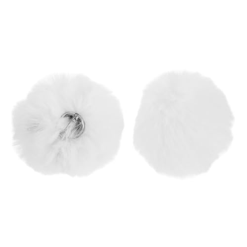 SUPVOX 2 Stück Fluffy Pom Pom Schuhclips Abnehmbare Kaninchenschwänzchen aus Plüsch Weiches Bunny Tail Cosplay Zubehör für Damen für Halloween und Kostümpartys von Supvox