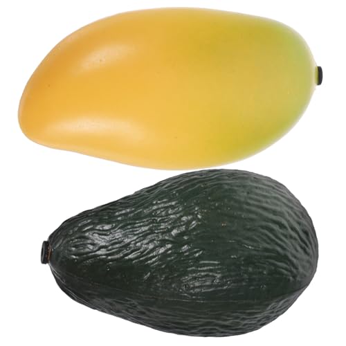 SUPVOX 2 Stück Frucht Shaker Musikinstrumente aus Realistische Avocado Mango Form Langlebige Orff Instrument für Musikalische Früherziehung und Rhythmusförderung von Supvox