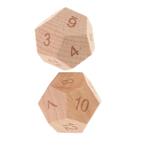 SUPVOX 2 Stück Große Hölzerne Seitige Zahlenwürfel für Sicheres Lernspielzeug für Frühe Mathematik Interaktives Pädagogisches Würfelspiel zur Kognitiven Entwicklung und Eltern Junge von Supvox