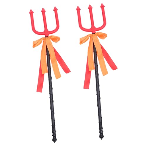 SUPVOX 2 Stück Halloween Dreizack Kunststoff Teufel Dreizack Requisite für Erwachsene Leichtes Realistisches Cosplay Zubehör für Kostümpartys und Fasching SUPVOX 2 Stück Halloween Dreizack Kunststoff Teufel Dreizack Requisite für Erwachsene Leichtes Realistisches Cosplay Zubehör für Kostümpartys und Fasching von Supvox
