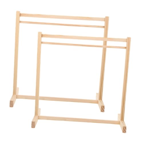 SUPVOX 2 Stück Holz Kleiderbügel für Puppenkleidung Stabiles Langlebiges Material Kompakte für Puppenhaus Kleine Räume Praktischer Aufbewahrungsständer für Puppenoutfits von Supvox