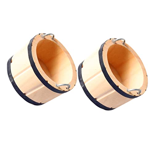 SUPVOX 2 Stück Holzfass Eimer mit Griff für Puppenhaus und Mikrolandschaften Deko für Blumen und Pflanzentöpfe für Kreative DIY Projekte und Fotografie SUPVOX 2 Stück Holzfass Eimer mit Griff für Puppenhaus und Mikrolandschaften Deko für Blumen und Pflanzentöpfe für Kreative DIY Projekte und Fotografie von Supvox