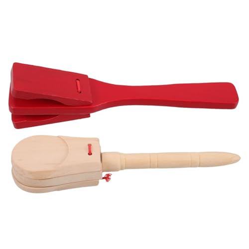 SUPVOX 2stücke Handklöppel Holzklöppel Mit Griff Für Junge Mädchen Musikinstrumente Shaker-musikinstrumente Für Kleinkinder Babyinstrumente Holzkastagnetten Musikspielzeug Für von Supvox