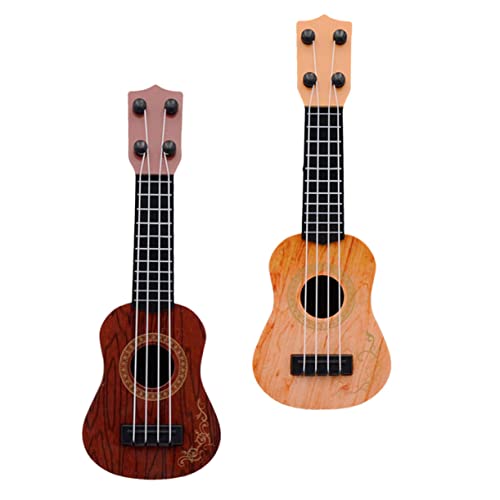 SUPVOX 2 Stück Kinderspielzeug Ukulele Bunte Simulation Gitarre Sicheres Kunststoffmusikinstrument für Frühe Musikalische Bildung Geeignet für Jungen und Mädchen Ab Jahren von Supvox