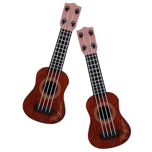 SUPVOX 2 Stück Kinderspielzeug Ukulele Ukulele Modell Musikinstrument für Mädchen Ab Jahren Pädagogisches Lernspielzeug Buntes Simulation Instrument von Supvox