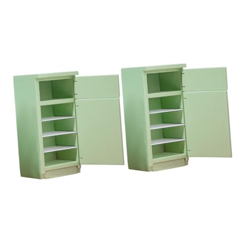 SUPVOX 2 Stück Maßstab Robustes Puppenhaus Kühlschrank Accessoire für Rollenspiel und Miniatur Küchendekoration von Supvox