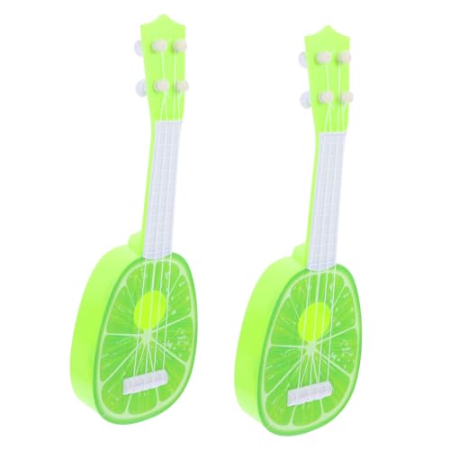 SUPVOX 2 Stück Mini Kindergitarre für Lernspielzeug mit Fruchtigem Design Strapazierfähig und Abriebfest Pädagogisches Musikinstrument für Anfänger und Geschenkidee von Supvox
