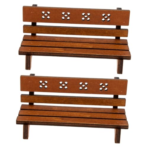 SUPVOX 2 Stück Miniatur Gartenbänke Vintage Holzbank für Puppenhaus und Miniaturdekoration Retro Farbe für Mini Gartenmöbel und Deko Accessoires SUPVOX 2 Stück Miniatur Gartenbänke Vintage Holzbank für Puppenhaus und Miniaturdekoration Retro Farbe für Mini Gartenmöbel und Deko Accessoires von Supvox