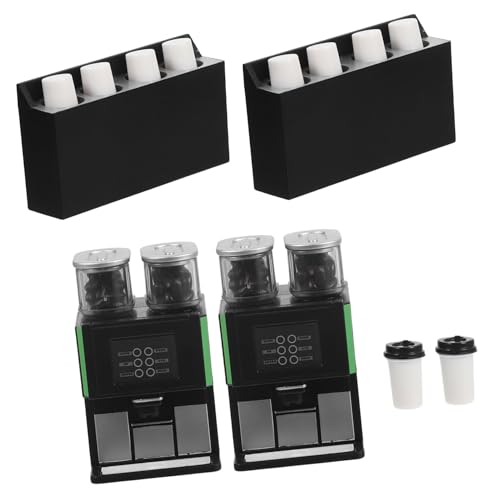 SUPVOX 2 Stück Miniatur Kaffeemaschine Kunststoff für Puppenhaus Küche und Spielhaus Zubehör für Kreative Rollenspiele und DIY-Szenen 2 Stück von Supvox