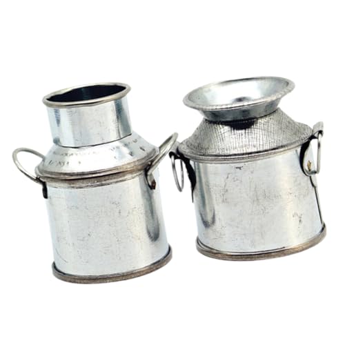 SUPVOX 2 Stück Miniatur Metall Milchkanne Dekorative Eimer für Puppenhaus Miniature Deko Blumentöpfe und Wohnaccessoires Leicht und Platzsparend für Kreative Bastelprojekte SUPVOX 2 Stück Miniatur Metall Milchkanne Dekorative Eimer für Puppenhaus Miniature Deko Blumentöpfe und Wohnaccessoires Leicht und Platzsparend für Kreative Bastelprojekte von Supvox