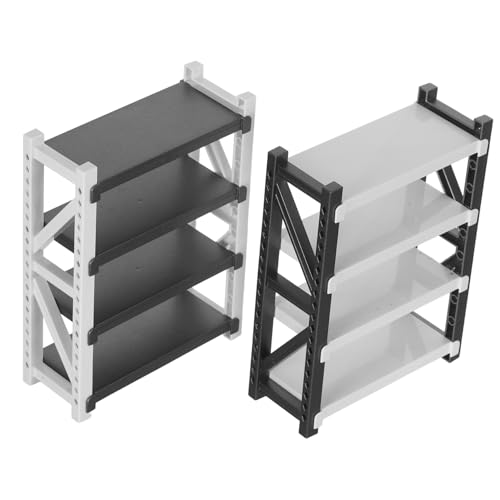 SUPVOX 2 Stück Miniatur Puppenhaus Regal Kunststoff Bücherregal Aufbewahrungsrack für Puppenmöbel Organizer Ordnung und Stauraumeffizienz von Supvox