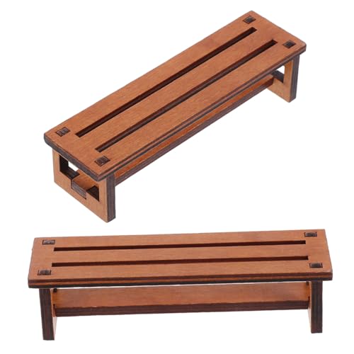 SUPVOX 2 Stück Miniaturstuhl aus Langlebigem Holz Vintage Retro Design Realistische Details als Puppenhausmöbel und Miniatur Dekoration für Gartenmöbel Mini spielzeugstühle von Supvox