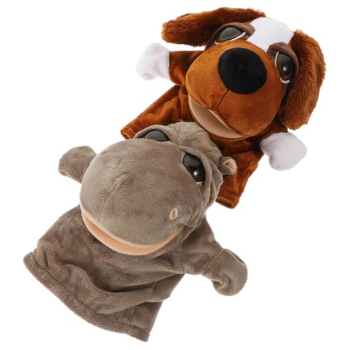 SUPVOX 2 Stück Plüsch Tier handpuppe Großem Mund Interaktives Erzählspielzeug für Fördert Fantasie und Kommunikation Geburtstagsgeschenk für Eltern Junge Mädchen Spiele von Supvox