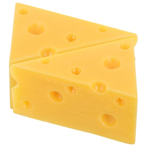 SUPVOX 2 Stück Realistisches Käsemodell Lebensechte Dreieckige Dekoration Detailgetreue Künstliche Käseattrappen für Party Fotografie und Wohnaccessoires SUPVOX 2 Stück Realistisches Käsemodell Lebensechte Dreieckige Dekoration Detailgetreue Künstliche Käseattrappen für Party Fotografie und Wohnaccessoires von Supvox