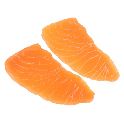 SUPVOX 2 Stück Realistisches Lachsfilet Modell aus Hochwertigem Lebensechte Küchen deko und Foto Requisite für Zuhause und Gastronomie Langlebig und Schadensresistent SUPVOX 2 Stück Realistisches Lachsfilet Modell aus Hochwertigem Lebensechte Küchen deko und Foto Requisite für Zuhause und Gastronomie Langlebig und Schadensresistent von Supvox