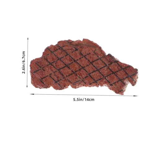 SUPVOX 2 Stück Simuliertes Steak Modell Kunststoff Lebensmittelspielzeug Hochrealistisch Fotorequisite Lernspielzeug Dekoration für Zuhause Restaurant Grillfans Geschenk von Supvox