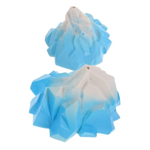 SUPVOX 2 Stück Teiliges Aquarium Dekor aus Resin Realistische Miniatur Landschaftsornamente Kreative Mikro Sandtisch Deko Vielseitig für Weihnachts und Berg Aquarien Geeignet von Supvox