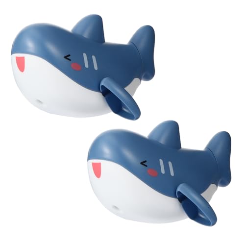 SUPVOX 2 Stück Teiliges Aufzieh Shark Schwimmspielzeug Schwimmbecken Wasser für Junge Mädchen und Kleinkinder Bunte Cartoon Design Langlebig und Sicher für Badewanne und Pool von Supvox