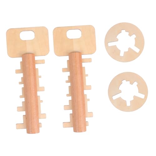 SUPVOX 2 Stück Teiliges Bambus Kongming Lock Stressabbauend Fördert und Feinmotorik Pädagogisch Glatte Oberfläche und Geschicklichkeitsspielzeug von Supvox