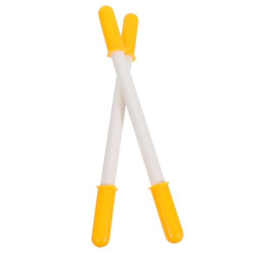 SUPVOX 2 Stück Teiliges Ergonomische Kunststoffgriffe Schaukelpferd rutschfeste Gelbe Ersatzhandgriffe für Komfortabel Geformt für Kleine Hände Zubehör für Holzpferd von Supvox