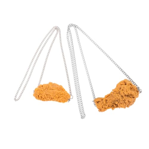 SUPVOX 2 Stück Teiliges Gebratene Hähnchenschenkel und Flügel Halskette Realistische Food anhänger Detailgetreu Komfortabel Langlebig Kreative Modeaccessoires für Individuellen Look SUPVOX 2 Stück Teiliges Gebratene Hähnchenschenkel und Flügel Halskette Realistische Food anhänger Detailgetreu Komfortabel Langlebig Kreative Modeaccessoires für Individuellen Look von Supvox