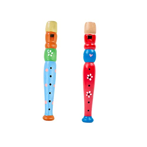 SUPVOX 2 Stück Teiliges Holzflöten Rhythmusflöten Bunte Pädagogische Musikinstrumente Sicher und Kompakt Lernspielzeug für Kleinkinder und Vorschulkinder Zufällige Farbe Zufällige Farbe von Supvox