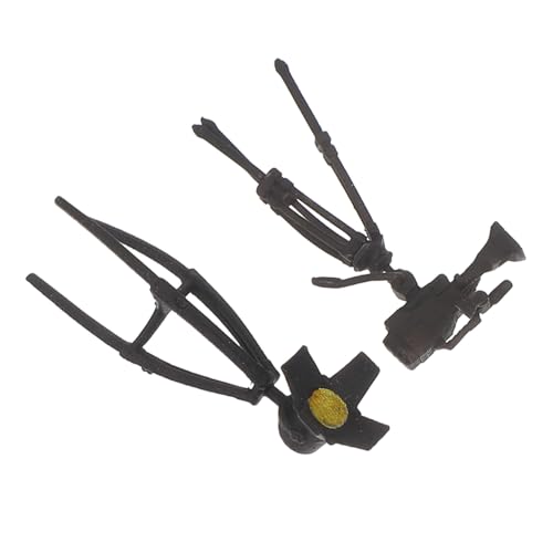 SUPVOX 2 Stück Teiliges Miniatur Fotografie mit Resin Stativ und Simulation Blitzlicht Realistische Puppenhaus Dekoration Mini Stativständer für Micro Landschafts Fotografie-szenerien von Supvox