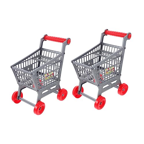 SUPVOX 2 Stück Teiliges Realistische Einkaufswagen Spielwaren Tiefgrau Fördert Rollenspiel und Kreativität für Kleine Hände und Fantasievolles von Supvox
