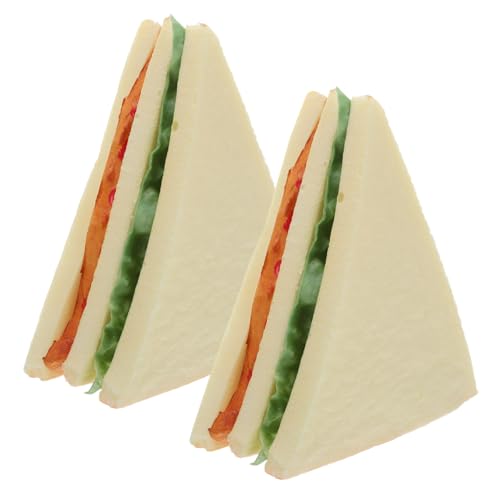SUPVOX 2 Stück Teiliges Realistische Künstliche Sandwichbrot Requisiten Lebensechtes Simulation Lebensmittelmodell Täuschend Echte Brotscheiben für Küchendekor Food Display Fotografie SUPVOX 2 Stück Teiliges Realistische Künstliche Sandwichbrot Requisiten Lebensechtes Simulation Lebensmittelmodell Täuschend Echte Brotscheiben für Küchendekor Food Display Fotografie von Supvox
