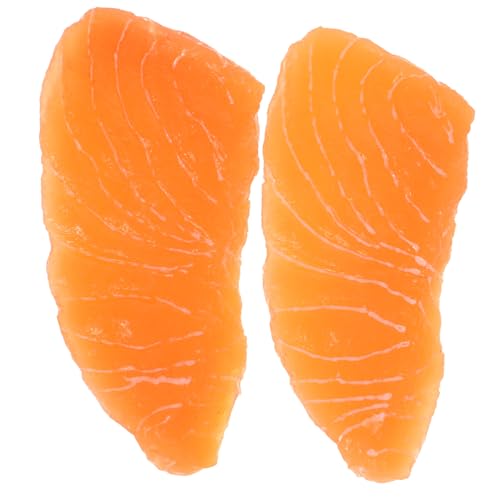 SUPVOX 2 Stück Teiliges Realistisches Lachsmodell aus Robustem Lebensechte Lachsscheiben für Fotografie Requisiten Heimdekoration und Schaufenster Widerstandsfähig und Detailgetreu SUPVOX 2 Stück Teiliges Realistisches Lachsmodell aus Robustem Lebensechte Lachsscheiben für Fotografie Requisiten Heimdekoration und Schaufenster Widerstandsfähig und Detailgetreu von Supvox