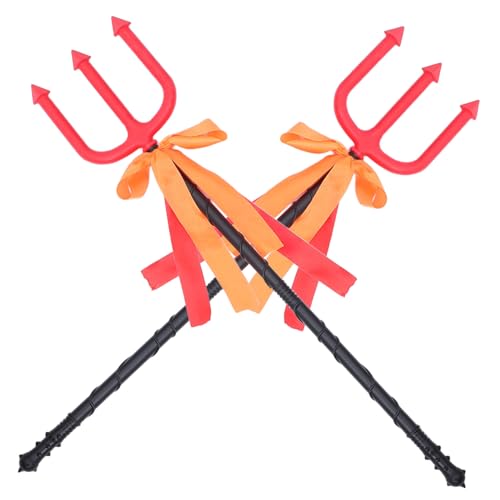 SUPVOX 2 Stück Teiliges Teufelsdreizack- Realistisches Kunststoff-dreizack Requisite für Halloween-kostüm Leichtes Design für Erwachsene für Karneval Cosplay und Partyauftritte SUPVOX 2 Stück Teiliges Teufelsdreizack- Realistisches Kunststoff-dreizack Requisite für Halloween-kostüm Leichtes Design für Erwachsene für Karneval Cosplay und Partyauftritte von Supvox