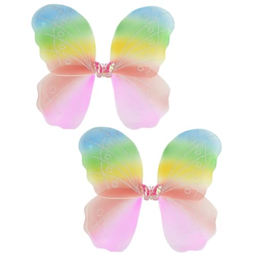 SUPVOX 2 Stück Teiliges für Mädchen Bunte Schmetterlingsflügel aus Weichem Stoff Leicht und Bequem für Bühnenauftritte Halloween Kostümpartys und Fotoshootings SUPVOX 2 Stück Teiliges für Mädchen Bunte Schmetterlingsflügel aus Weichem Stoff Leicht und Bequem für Bühnenauftritte Halloween Kostümpartys und Fotoshootings von Supvox