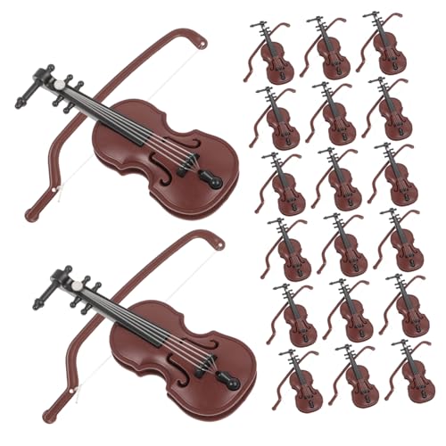 SUPVOX 20 Sätze Mini Violinen Weihnachtsdeko für Musikliebhaber als Christbaumschmuck und Fotorequisiten Realistische Miniaturinstrumente für Stilvolle Dekoration SUPVOX 20 Sätze Mini Violinen Weihnachtsdeko für Musikliebhaber als Christbaumschmuck und Fotorequisiten Realistische Miniaturinstrumente für Stilvolle Dekoration von Supvox