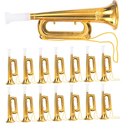 SUPVOX 20 Stück Goldenes Hornspielzeug Für Kleinkinder Kinderspielzeug Kindertrompetenspielzeug Trompetenhornspielzeug Simuliertes Musikspielzeug Trompetenparty Trompetenspielzeug von Supvox