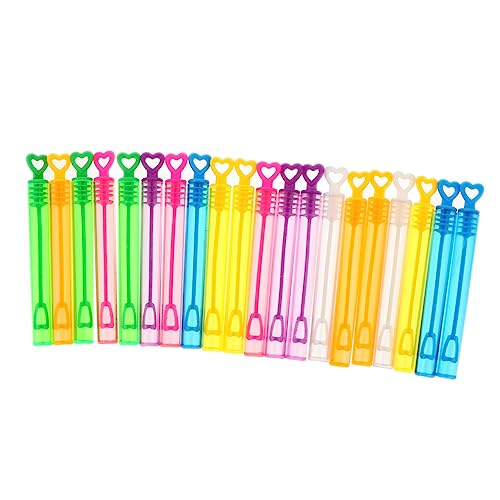 SUPVOX 20 Stück Seifenblasen Flasche Set mit Bubble Lösung für Hochzeiten Zufällige Farben Mini Bubble Wand für Feste Zufällige Farbe Zufällige Farbe von Supvox