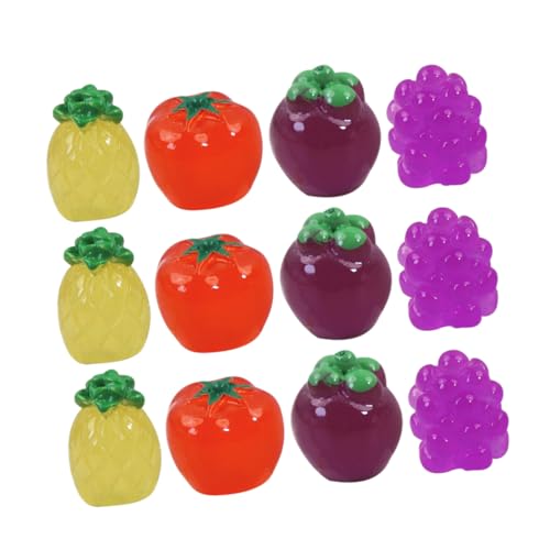 SUPVOX 20 Stück Simuliertes Obst und Gemüse Apfel Früchte künstlich Fruchtschmuck Simulationsfruchtverzierung Mini-Obstdekor Miniaturfrucht realistische Frucht Mini-Obstschmuck Harz von Supvox